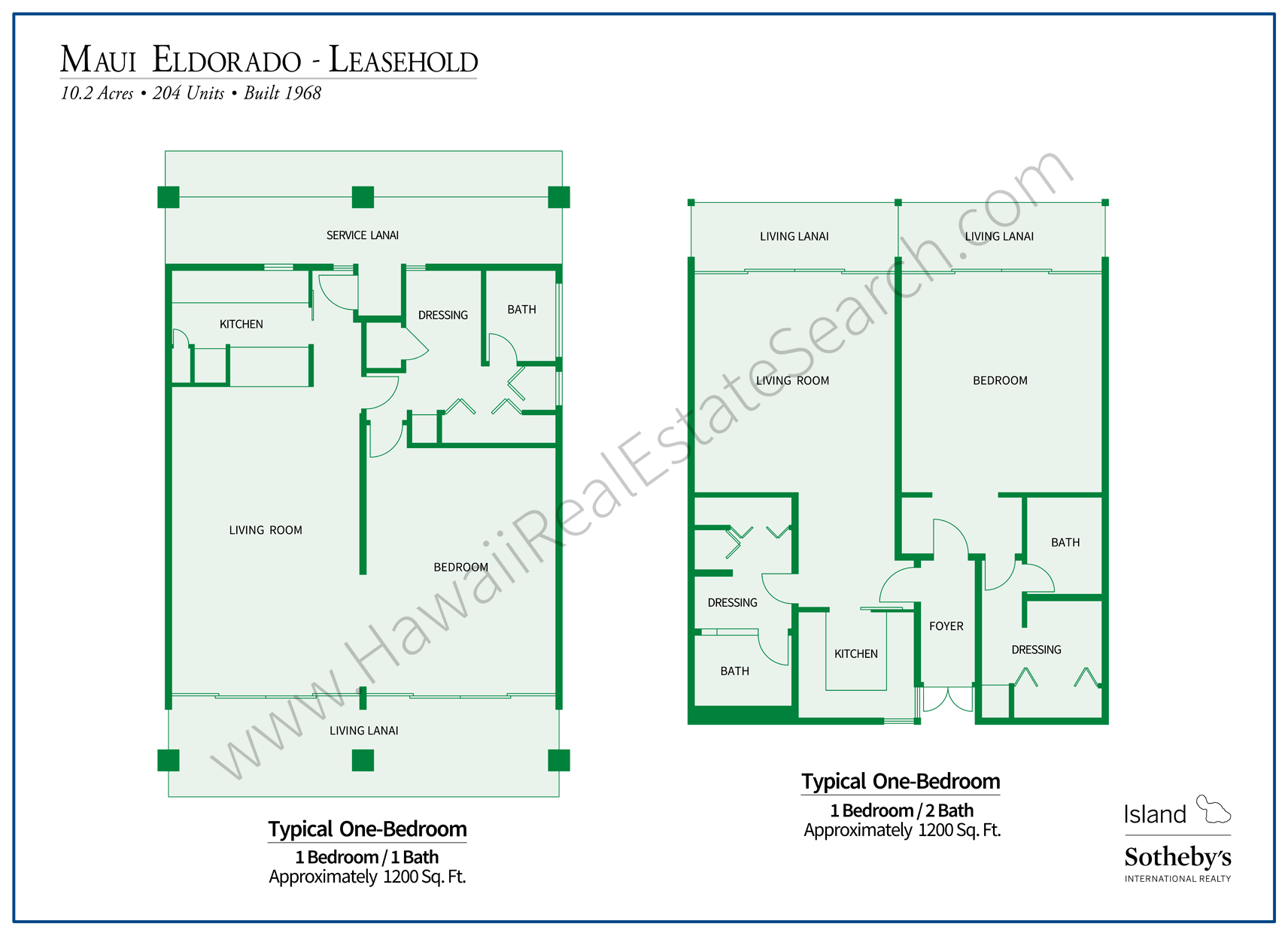 Maui Eldorado Floor Plans Set 2